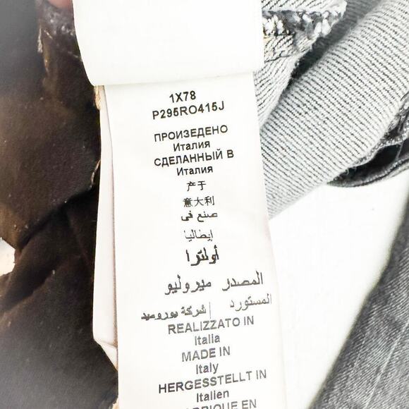 Oltre Italy Slim Skinny Black Charcoal Denim Jeans Size 12 - Picture 8 of 10